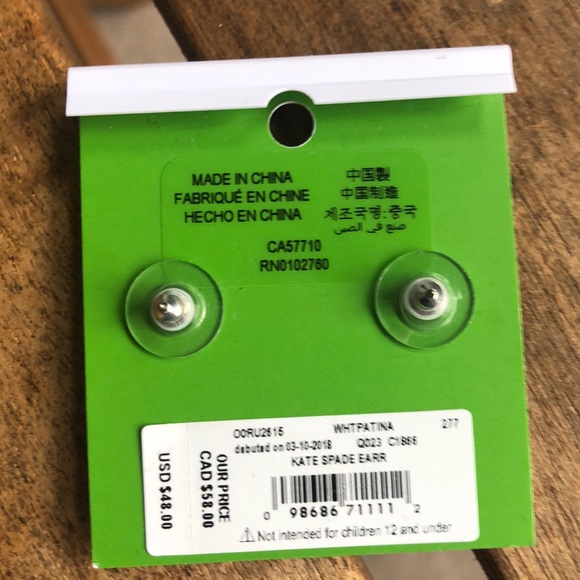 Kate Spade earrings sparkly New Years Eve Christmas gift - Picture 2 of 2